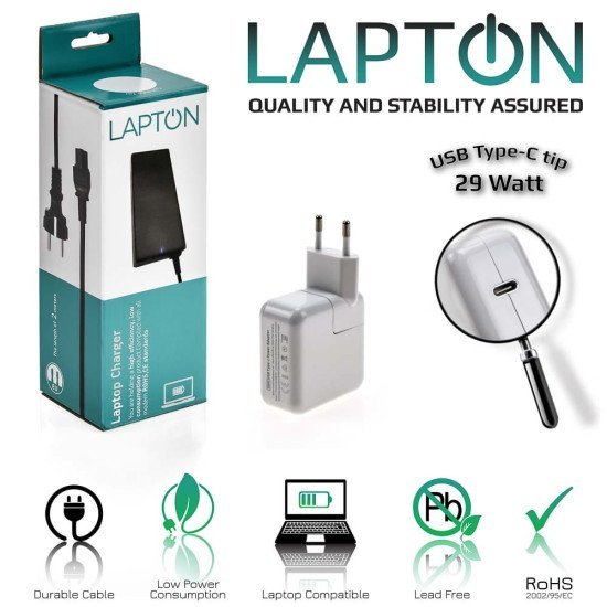 Τροφοδοτικό Usb Type-C 29W Τροφοδοτικό Usb Type-C 29W