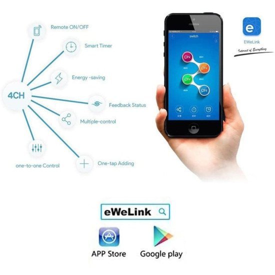 Smart Switch Sonoff Wifi 4 Channels Smart Switch Sonoff Wifi 4 Channels