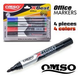 Ανεξίτηλοι Μαρκαδόροι C-558 Πολύχρωμοι (4 Τεμ.)