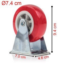 Ροδάκι από καουτσούκ σταθερού άξονα μεγάλο