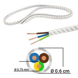 Καλώδιο Υφασμάτινο Συστήματος Σιδερώματος  3X0.75Mm (Τιμή Ανά Μέτρο)