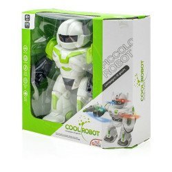 Ρομπότ Με Όπλο Και Ασπίδα Λευκό/Πράσινο Ρομπότ Με Όπλο Και Ασπίδα Λευκό/Πράσινο