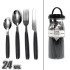 Σετ Κουτάλια-Μαχαίρια-Πιρούνια 24 Τεμάχια Μαύρο