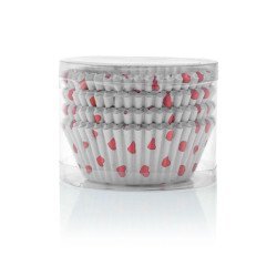 Κυπελάκια Muffin Καρδούλες 100 Τεμάχια