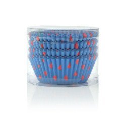 Κυπελάκια Muffin Μπλε Καρδούλες 100 Τεμάχια