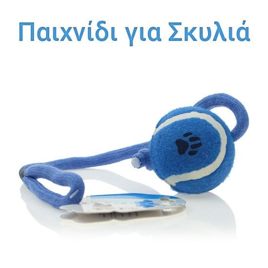 Παιχνίδι Σκύλου - Μπάλα Με Σκοινί Μπλε