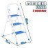 Πτυσσόμενη Σκάλα 3 Επιπέδων Μπλε