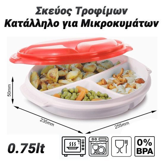 Σκεύος τροφίμων κατάλληλο για μικροκυμάτων Σκεύος τροφίμων κατάλληλο για μικροκυμάτων