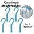 Κρεμάστρα με μανταλάκι σετ 5 τεμάχια μπλε