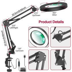 Μεγεθυντικός Φακός X5 Με Φωτισμό Led Usb