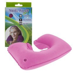 Φουσκωτό μαξιλάρι ταξιδίου ροζ
