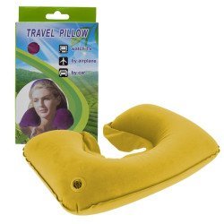 Φουσκωτό μαξιλάρι ταξιδίου κίτρινο Φουσκωτό μαξιλάρι ταξιδίου κίτρινο
