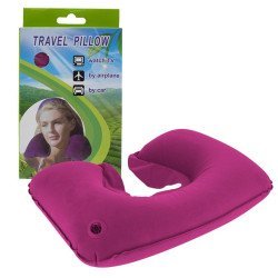Φουσκωτό μαξιλάρι ταξιδίου βυσσινί Φουσκωτό μαξιλάρι ταξιδίου βυσσινί