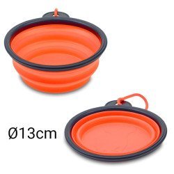 Κύπελλο Σιλικόνης Νερού Κατοικίδιου Πορτοκαλί