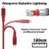 Premium Εύκαμπτο Καλώδιο Lightning 1.8M Firered