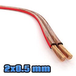 Καλώδιο διάφανο 2x0.5mm (τιμή ανά μέτρο)