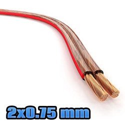 Καλώδιο διάφανο 2x0.75mm (τιμή ανά μέτρο)