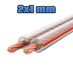 Καλώδιο διάφανο 2x1mm (τιμή ανά μέτρο)