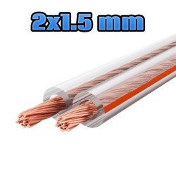 Καλώδιο διάφανο 2x1.5mm (τιμή ανά μέτρο)
