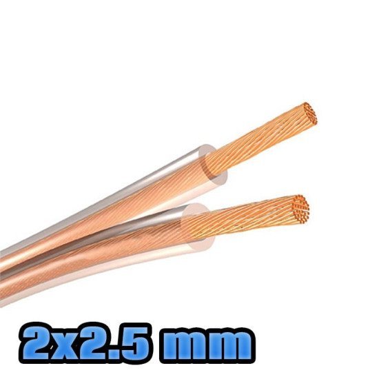 Καλώδιο διάφανο 2x2.5mm (τιμή ανά μέτρο) Καλώδιο διάφανο 2x2.5mm (τιμή ανά μέτρο)
