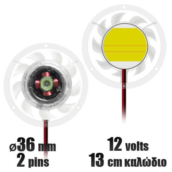 Ανεμιστήρας gpu 12 volts 36mm