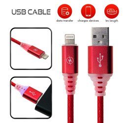 Καλώδιο Φόρτισης Lightning Κόκκινο 1 Καλώδιο Φόρτισης Lightning Κόκκινο 1