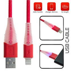 Καλώδιο Φόρτισης Lightning Κόκκινο 2 Καλώδιο Φόρτισης Lightning Κόκκινο 2