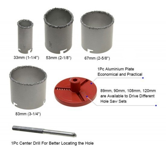 Σετ 4 Ποτηροτρύπανα Μπετού (33Mm - 53Mm - 67Mm - 83Mm) Σετ 4 Ποτηροτρύπανα Μπετού (33Mm - 53Mm - 67Mm - 83Mm)