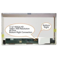 Οθόνη 17,3'' led 1600x900 40 pin - grade b