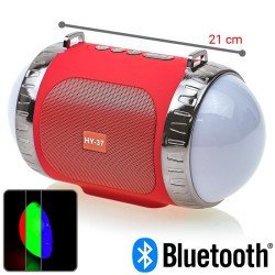 Bluetooth Ηχείο Με Led Party Tube Red