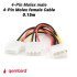 Gembird 4-Pin Molex Male - 4-Pin Molex Female Cable 0.15M