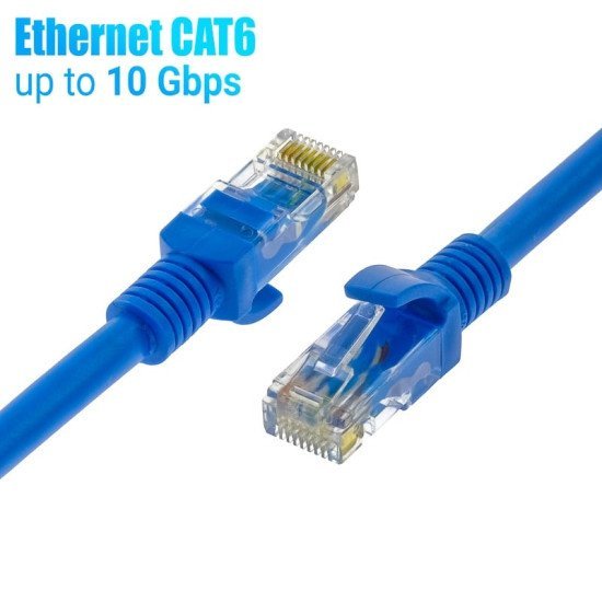 Καλώδιο ethernet 1m cat 6e μπλε
