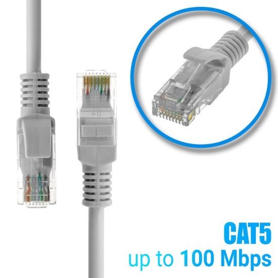 Καλώδιο ethernet  1m cat 5e γκρι