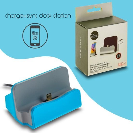 Docking station micro usb charge-data blue Docking station micro usb charge-data blue