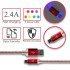Led Καλώδιο Φόρτισης - Δεδομένων Micro Usb Κόκκινο