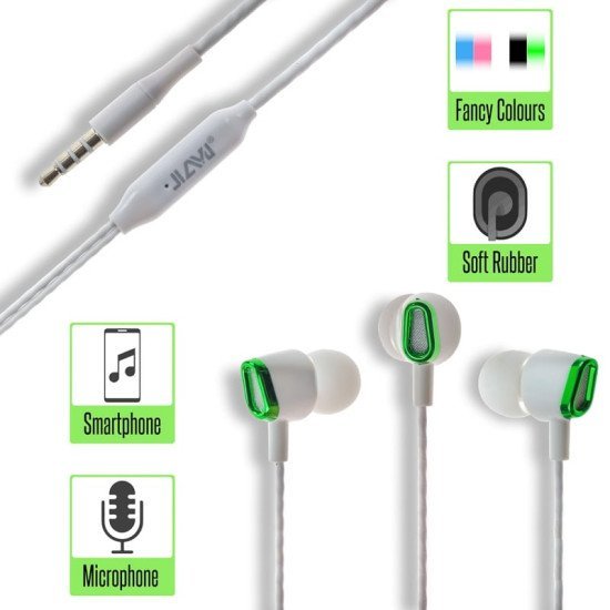 Stereo Hi-Fi Handsfree Jy-357 White/Green Stereo Hi-Fi Handsfree Jy-357 White/Green