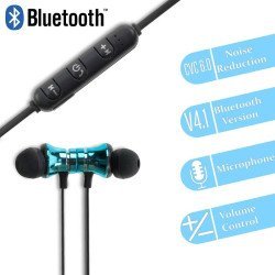 Magnetic Headset Bt Ry-2 Blue