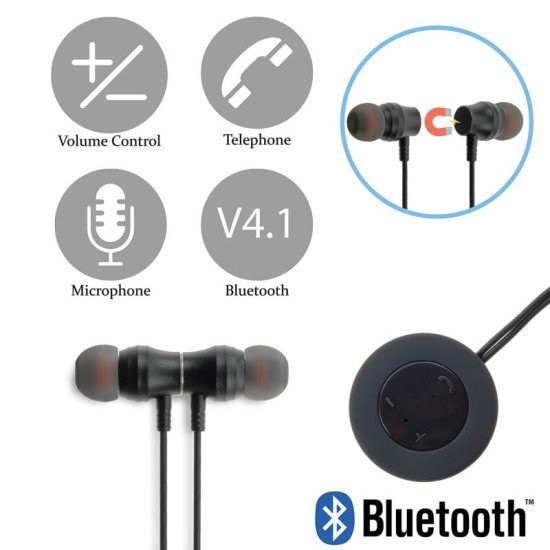 Magnetic Bt Headset Xt-8 Black Magnetic Bt Headset Xt-8 Black