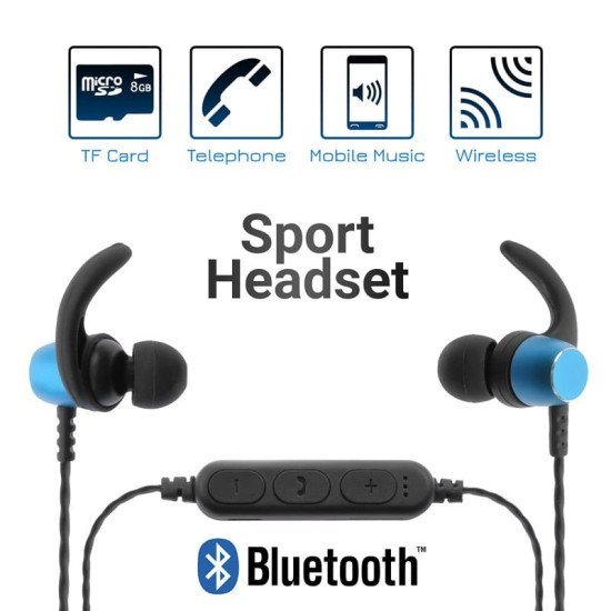 Magnetic Bt Headset Ms-T3 Blue