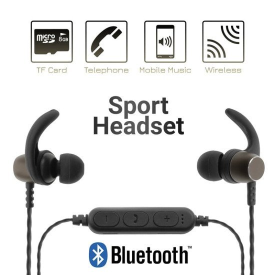 Magnetic Bt Headset Ms-T3 Gold Magnetic Bt Headset Ms-T3 Gold