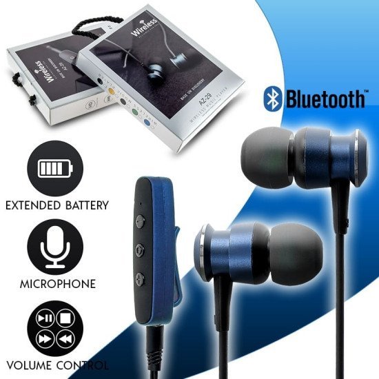 Magnetic Bt Headset Az-29 Blue Magnetic Bt Headset Az-29 Blue