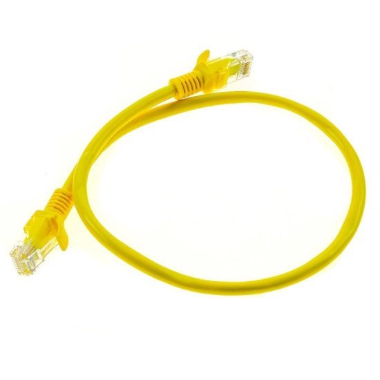 Καλώδιο Ethernet 0.5M Cat 5E Κίτρινο