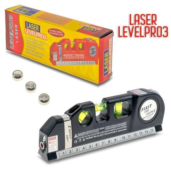 Αλφάδι Φορητό Με Μέτρο Και Λείζερ Levelpro3 Αλφάδι Φορητό Με Μέτρο Και Λείζερ Levelpro3