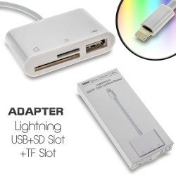 Lighthing adapter card reader 3 in 1 usb