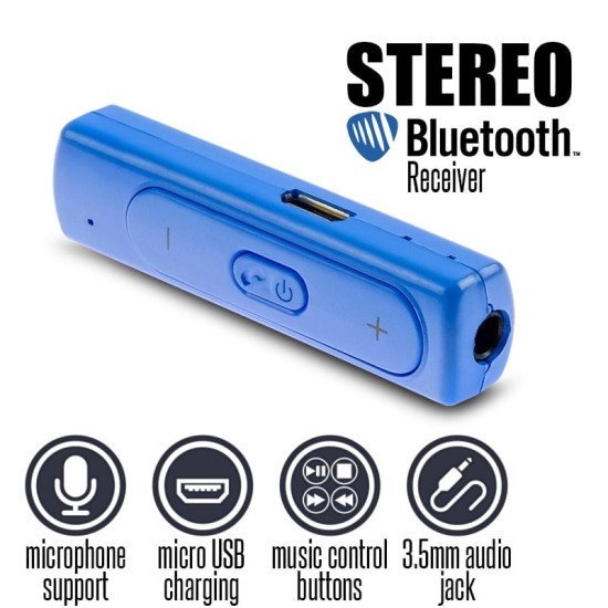 Stereo Bluetooth Πέτου Χωρίς Ακουστικά Blue Stereo Bluetooth Πέτου Χωρίς Ακουστικά Blue