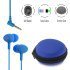 Stereo hi-fi earphones blue + θήκη