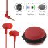 Stereo hi-fi earphones red + θήκη