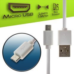 Καλώδιο Φόρτισης - Δεδομένων Micro Usb White
