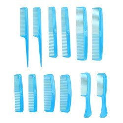 Σετ 12 Τεμάχια Χτένες Ταξιδίου - Γαλάζιο