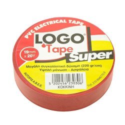 Logo Σούπερ Μονωτική Ταινία 19Mm X 20M Κόκκινη